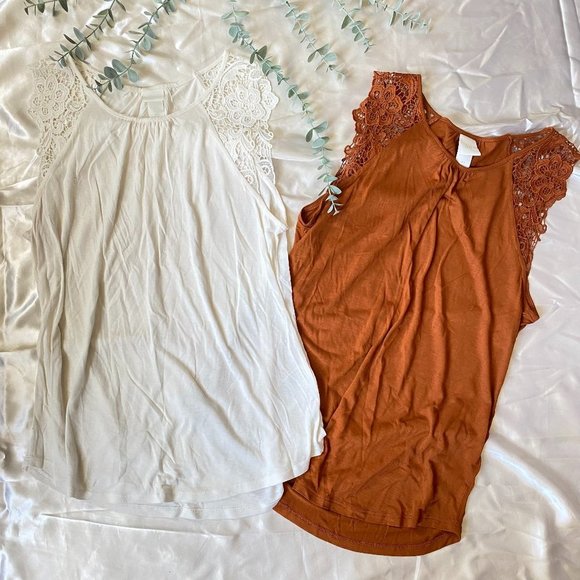 H&M Tops - H&M Tank Top Lace Trim Bundle of 2